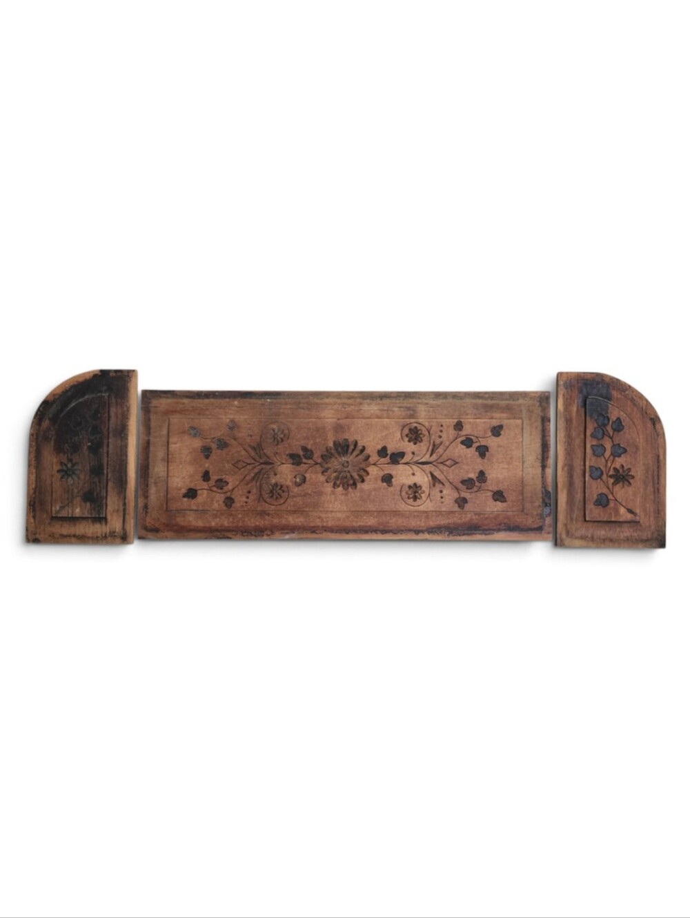 Antique Carved Wood wall Pediment Crown Architectural Salvage Arch